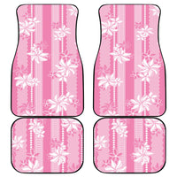 Hawaii Kakau Tribal Car Mats With Pink Tiare