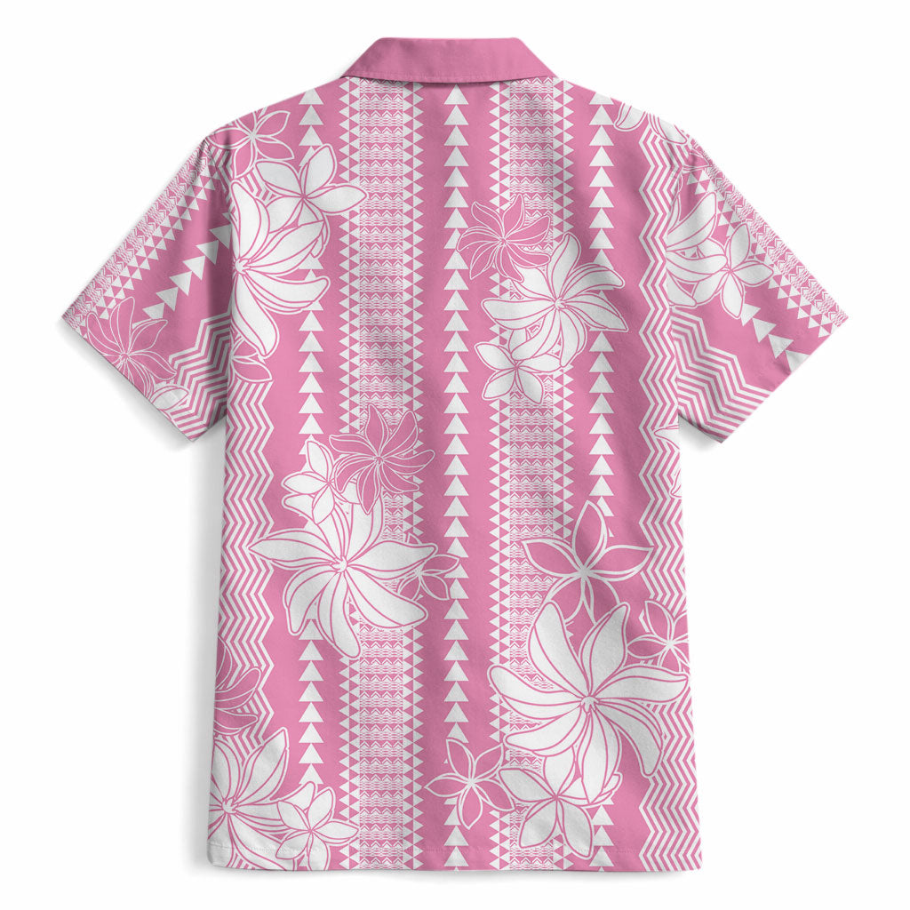 Hawaii Kakau Tribal Hawaiian Shirt With Pink Tiare LT05 - Polynesian Pride