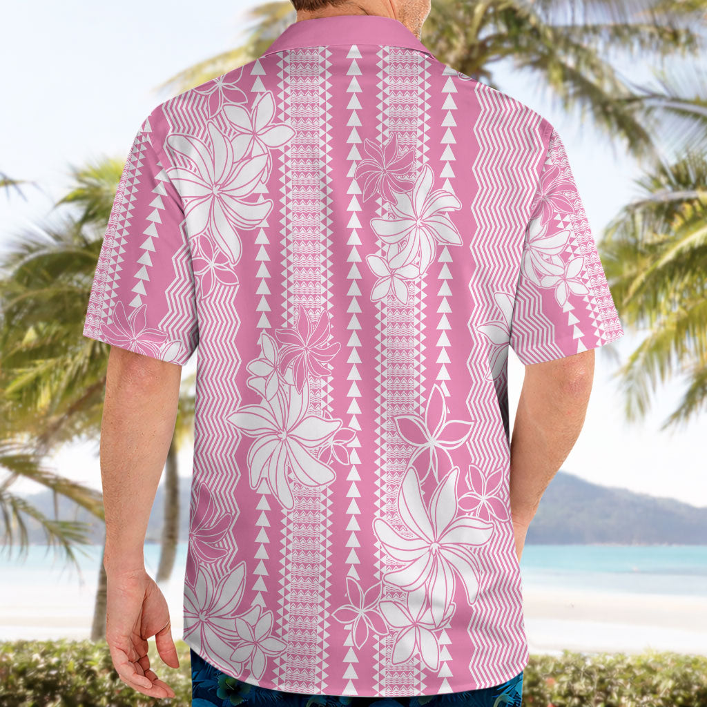 Hawaii Kakau Tribal Hawaiian Shirt With Pink Tiare LT05 - Polynesian Pride