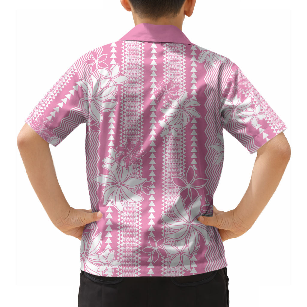 Hawaii Kakau Tribal Hawaiian Shirt With Pink Tiare LT05 - Polynesian Pride