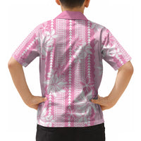 Hawaii Kakau Tribal Hawaiian Shirt With Pink Tiare LT05 - Polynesian Pride