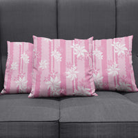 Hawaii Kakau Tribal Pillow Cover With Pink Tiare