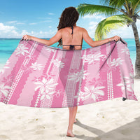 Hawaii Kakau Tribal Sarong With Pink Tiare