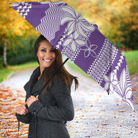Hawaii Kakau Tribal Umbrella With Purple Tiare