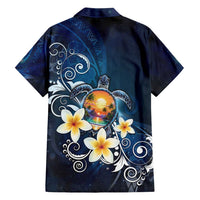 Hawaii Honu Family Matching Long Sleeve Bodycon Dress and Hawaiian Shirt Polynesian Curves Plumeria LT05 - Polynesian Pride