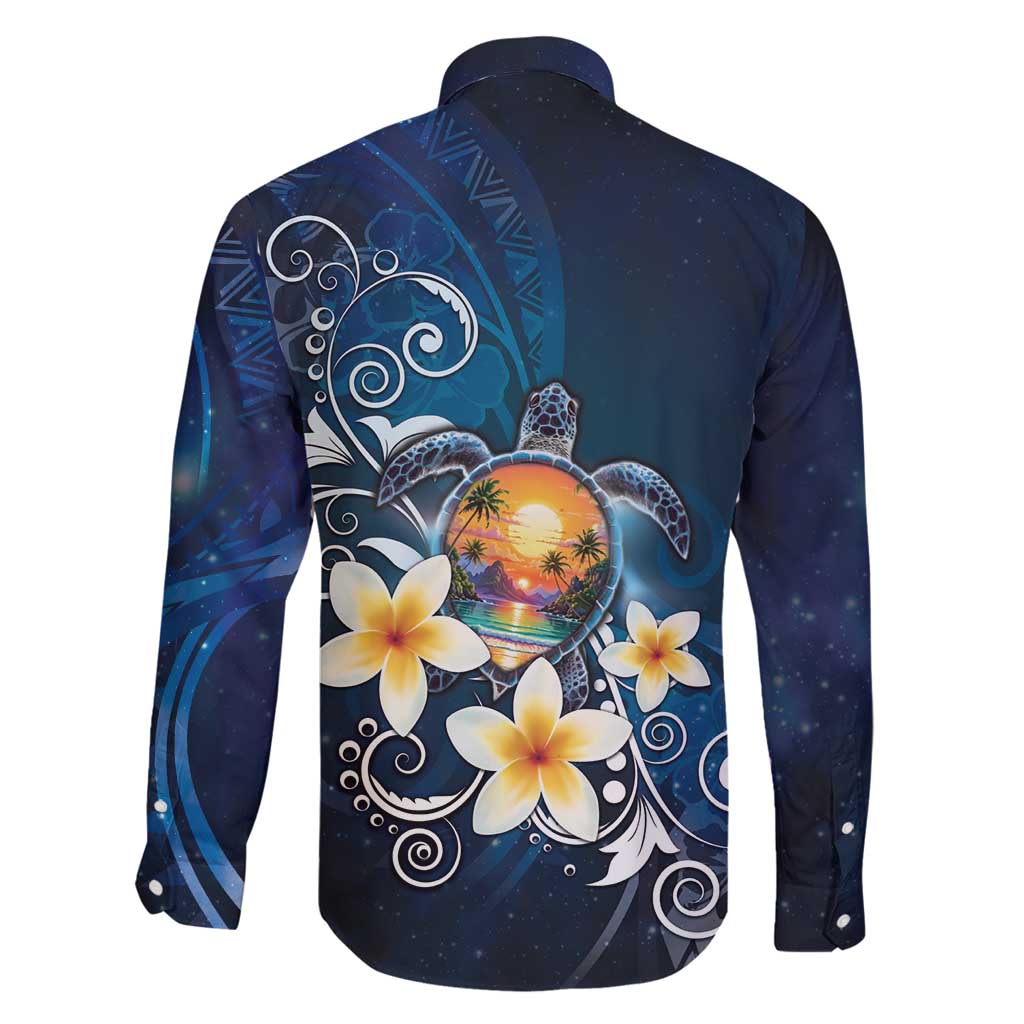 Hawaii Honu Family Matching Mermaid Dress and Hawaiian Shirt Polynesian Curves Plumeria LT05 - Polynesian Pride