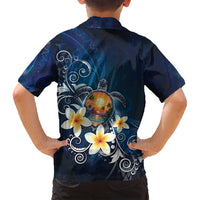 Hawaii Honu Family Matching Tank Maxi Dress and Hawaiian Shirt Polynesian Curves Plumeria LT05 - Polynesian Pride