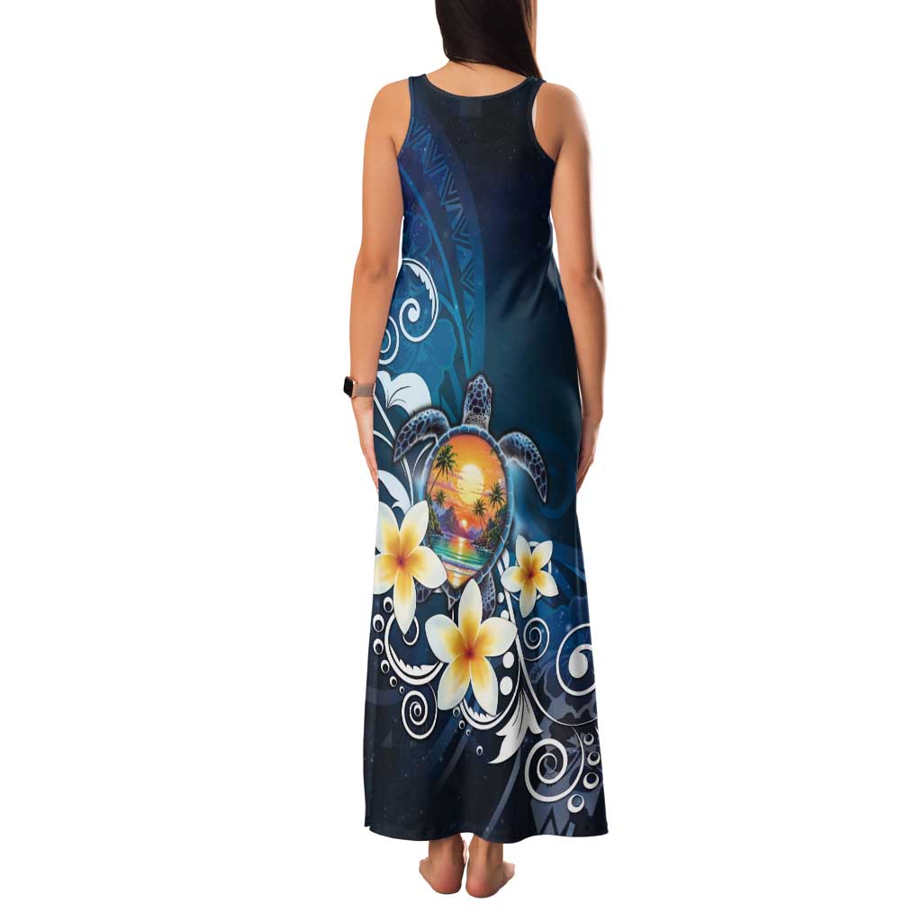 Hawaii Honu Family Matching Tank Maxi Dress and Hawaiian Shirt Polynesian Curves Plumeria LT05 - Polynesian Pride