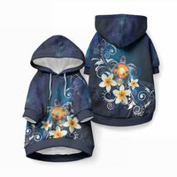 Hawaii Honu Pet Hoodie Polynesian Curves Plumeria LT05 Pullover Navy - Polynesian Pride