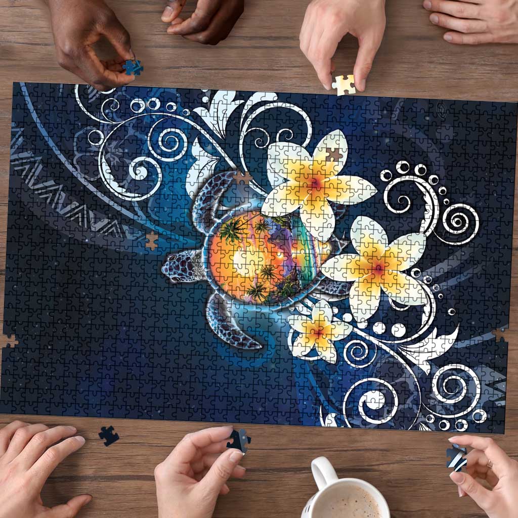 Hawaii Honu Puzzle Polynesian Curves Plumeria - Polynesian Pride