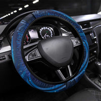 Hawaii Honu Steering Wheel Cover Polynesian Curves Plumeria - Polynesian Pride