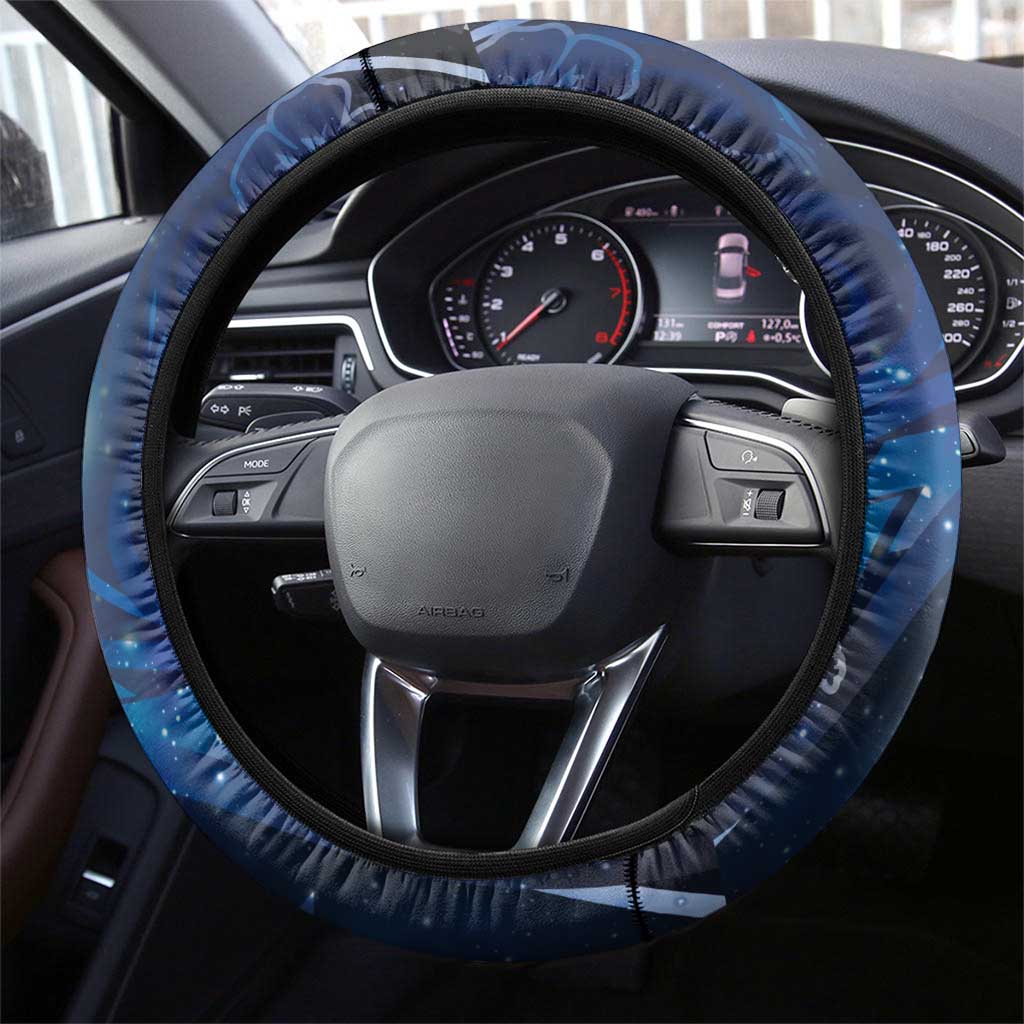 Hawaii Honu Steering Wheel Cover Polynesian Curves Plumeria - Polynesian Pride