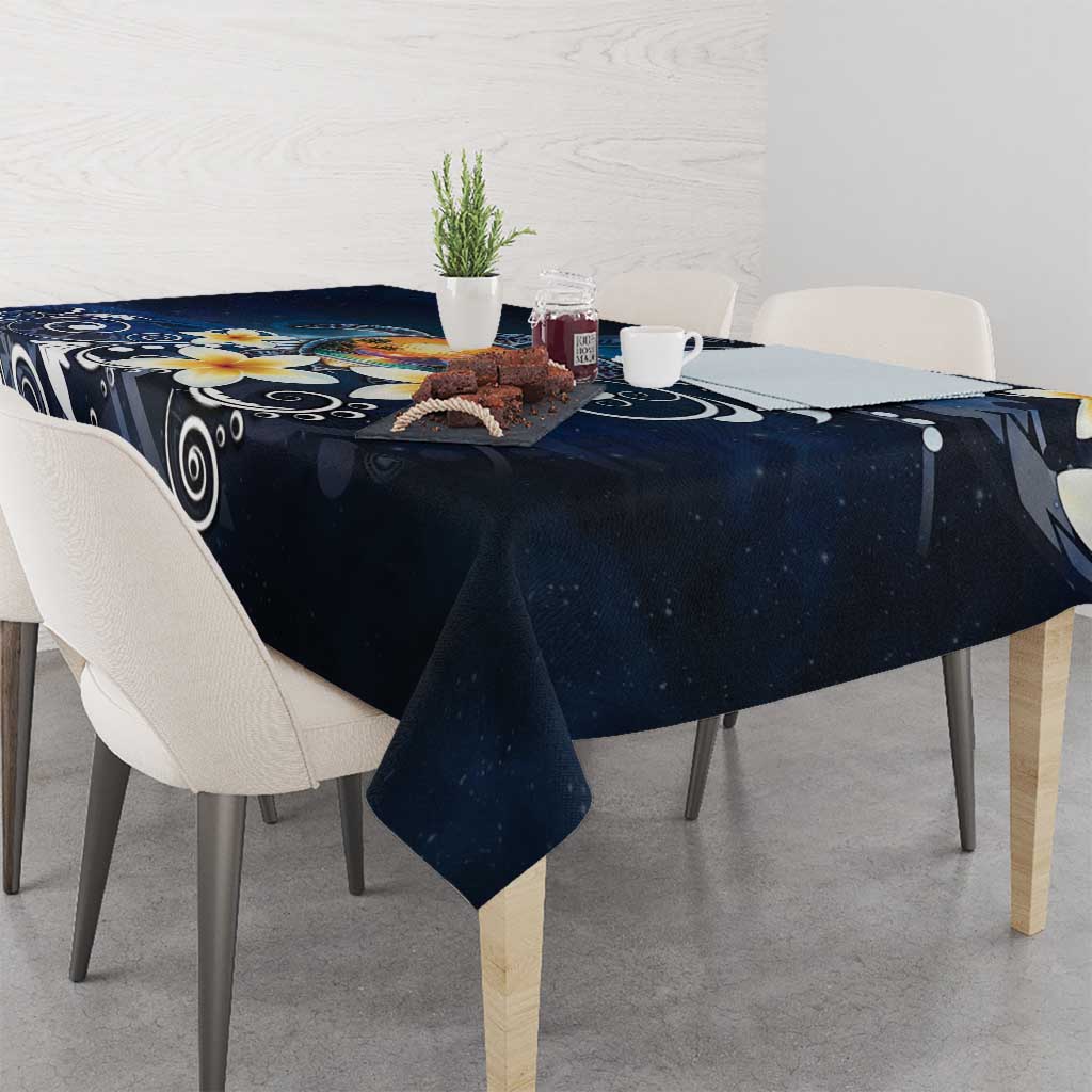 Hawaii Honu Tablecloth Polynesian Curves Plumeria - Polynesian Pride