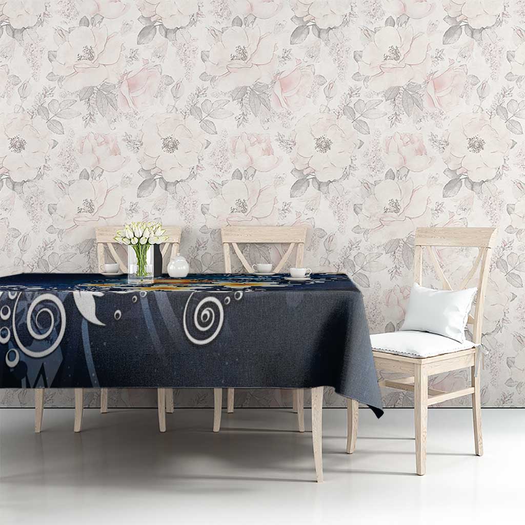 Hawaii Honu Tablecloth Polynesian Curves Plumeria - Polynesian Pride