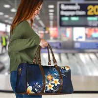 Hawaii Honu Travel Bag Polynesian Curves Plumeria - Polynesian Pride