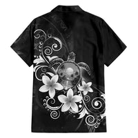 Hawaii Honu Family Matching Tank Maxi Dress and Hawaiian Shirt Polynesian Curves Plumeria Grayscale LT05 - Polynesian Pride