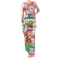 Hawaii Christmas Family Matching Tank Maxi Dress and Hawaiian Shirt Santa Claus Surf Mele Kalikimaka LT05 Mom's Dress Red - Polynesian Pride