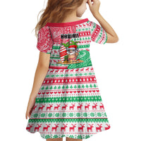 Hawaii Christmas Kid Short Sleeve Dress Santa Claus Surf Mele Kalikimaka LT05 - Polynesian Pride