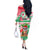 Hawaii Christmas Off The Shoulder Long Sleeve Dress Santa Claus Surf Mele Kalikimaka LT05 - Polynesian Pride