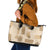 Vintage Lapita Leather Tote Bag Iconic Double Face Pattern Beige