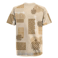 Vintage Lapita Rugby Jersey Iconic Double Face Pattern Beige