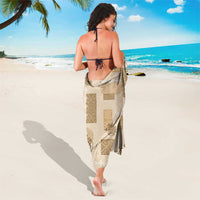 Vintage Lapita Sarong Iconic Double Face Pattern Beige