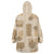 Vintage Lapita Wearable Blanket Hoodie Iconic Double Face Pattern Beige