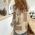 Vintage Lapita Women Casual Shirt Iconic Double Face Pattern Beige