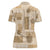 Vintage Lapita Women Polo Shirt Iconic Double Face Pattern Beige