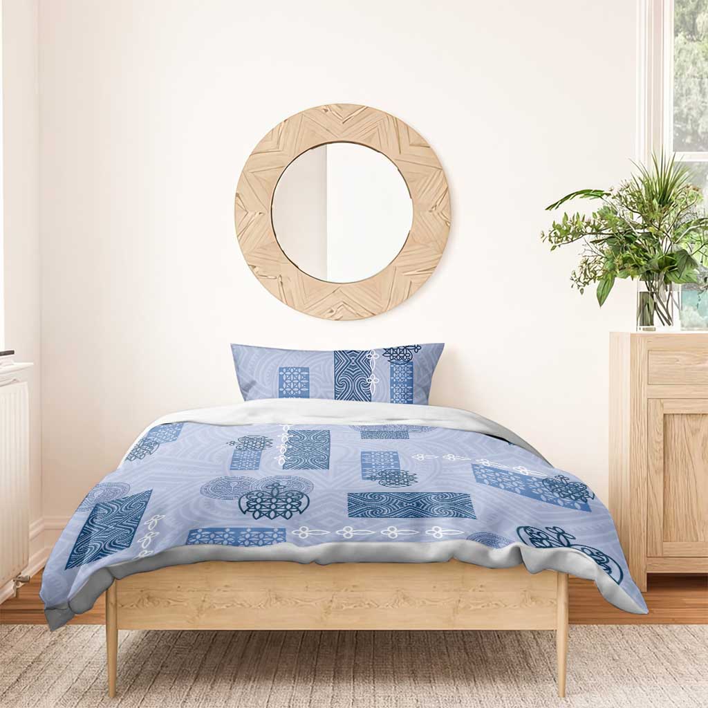 Vintage Lapita Bedding Set Iconic Double Face Pattern Blue