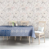 Vintage Lapita Tablecloth Iconic Double Face Pattern Blue