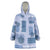 Vintage Lapita Wearable Blanket Hoodie Iconic Double Face Pattern Blue