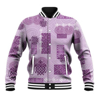 Vintage Lapita Baseball Jacket Iconic Double Face Pattern Violet