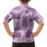 Vintage Lapita Hawaiian Shirt Iconic Double Face Pattern Violet
