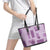 Vintage Lapita Leather Tote Bag Iconic Double Face Pattern Violet