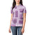 Vintage Lapita Women Polo Shirt Iconic Double Face Pattern Violet