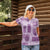 Vintage Lapita Women Polo Shirt Iconic Double Face Pattern Violet