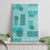 Vintage Lapita Canvas Wall Art Iconic Double Face Pattern Turquoise