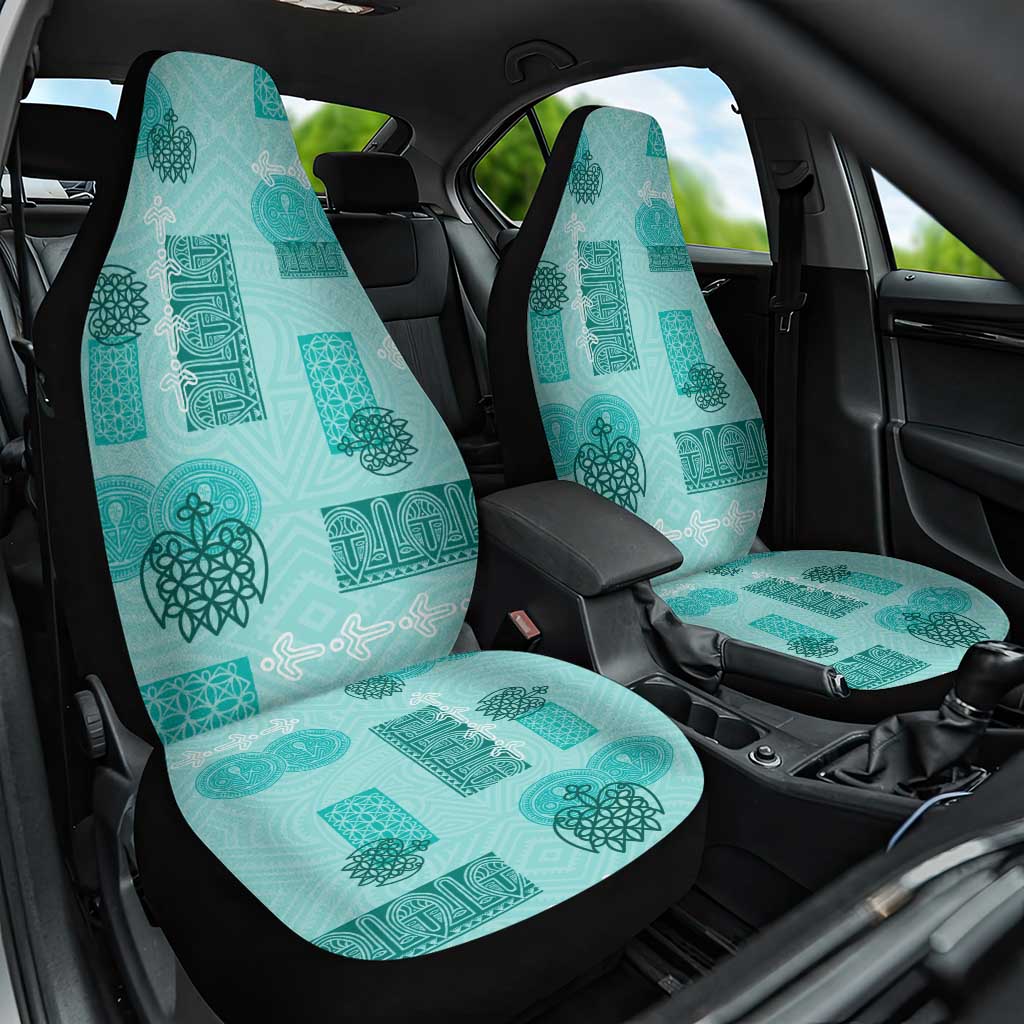 Vintage Lapita Car Seat Cover Iconic Double Face Pattern Turquoise