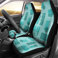 Vintage Lapita Car Seat Cover Iconic Double Face Pattern Turquoise
