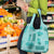 Vintage Lapita Grocery Bag Iconic Double Face Pattern Turquoise