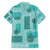 Vintage Lapita Hawaiian Shirt Iconic Double Face Pattern Turquoise LT05