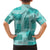 Vintage Lapita Hawaiian Shirt Iconic Double Face Pattern Turquoise LT05
