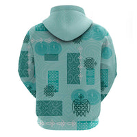 Vintage Lapita Hoodie Iconic Double Face Pattern Turquoise LT05