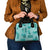 Vintage Lapita Shoulder Handbag Iconic Double Face Pattern Turquoise