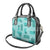 Vintage Lapita Shoulder Handbag Iconic Double Face Pattern Turquoise