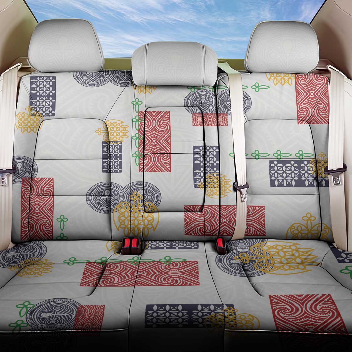 Vintage Lapita Back Car Seat Cover Iconic Double Face Pattern