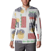 Vintage Lapita Button Sweatshirt Iconic Double Face Pattern