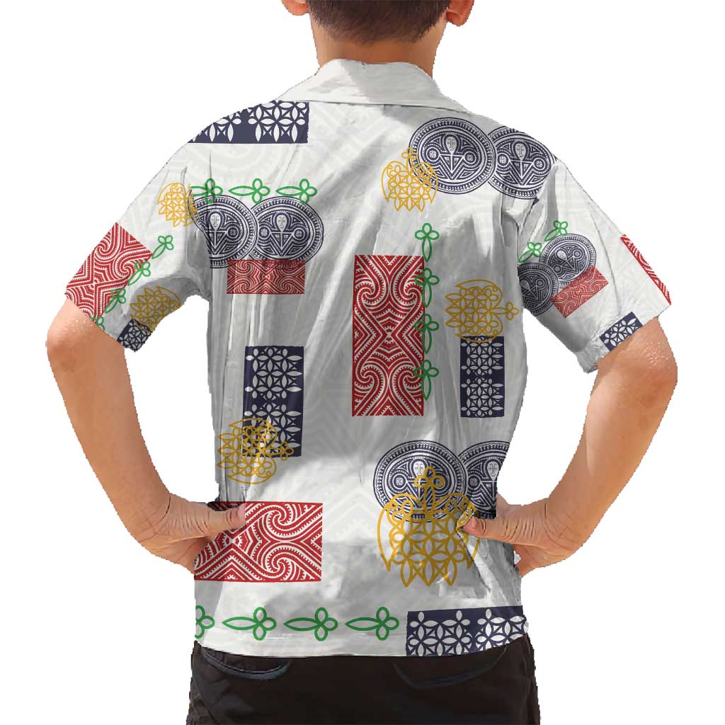 Vintage Lapita Family Matching Off Shoulder Maxi Dress and Hawaiian Shirt Iconic Double Face Pattern