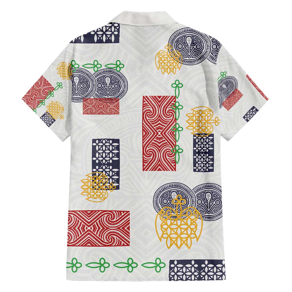 Vintage Lapita Family Matching Puletasi and Hawaiian Shirt Iconic Double Face Pattern